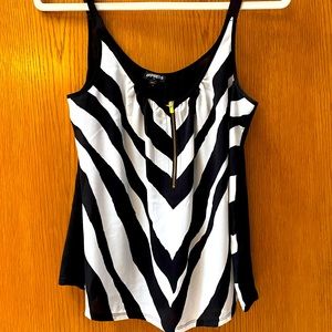 Express black and white chevron tank
